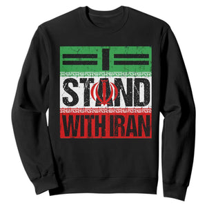 I Stand With Iran Sweatshirt Iranian People Freedom Protest TS11 Black Print Your Wear