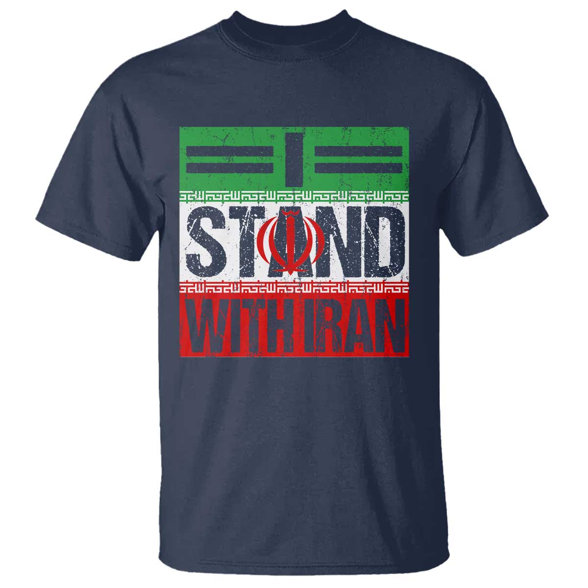 I Stand With Iran T Shirt Iranian People Freedom Protest TS11 Navy Print Your Wear