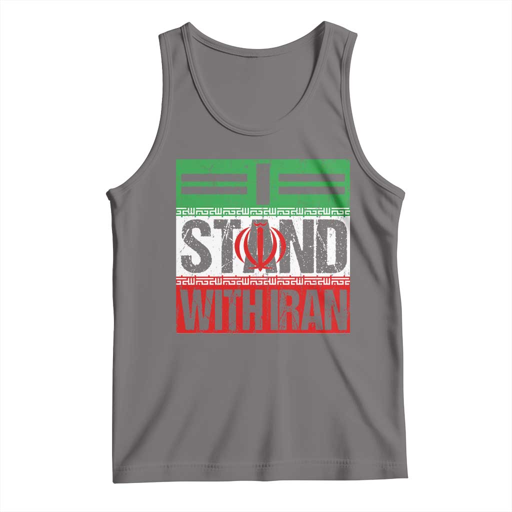 I Stand With Iran Tank Top Iranian People Freedom Protest TS11 Deep Heather Print Your Wear