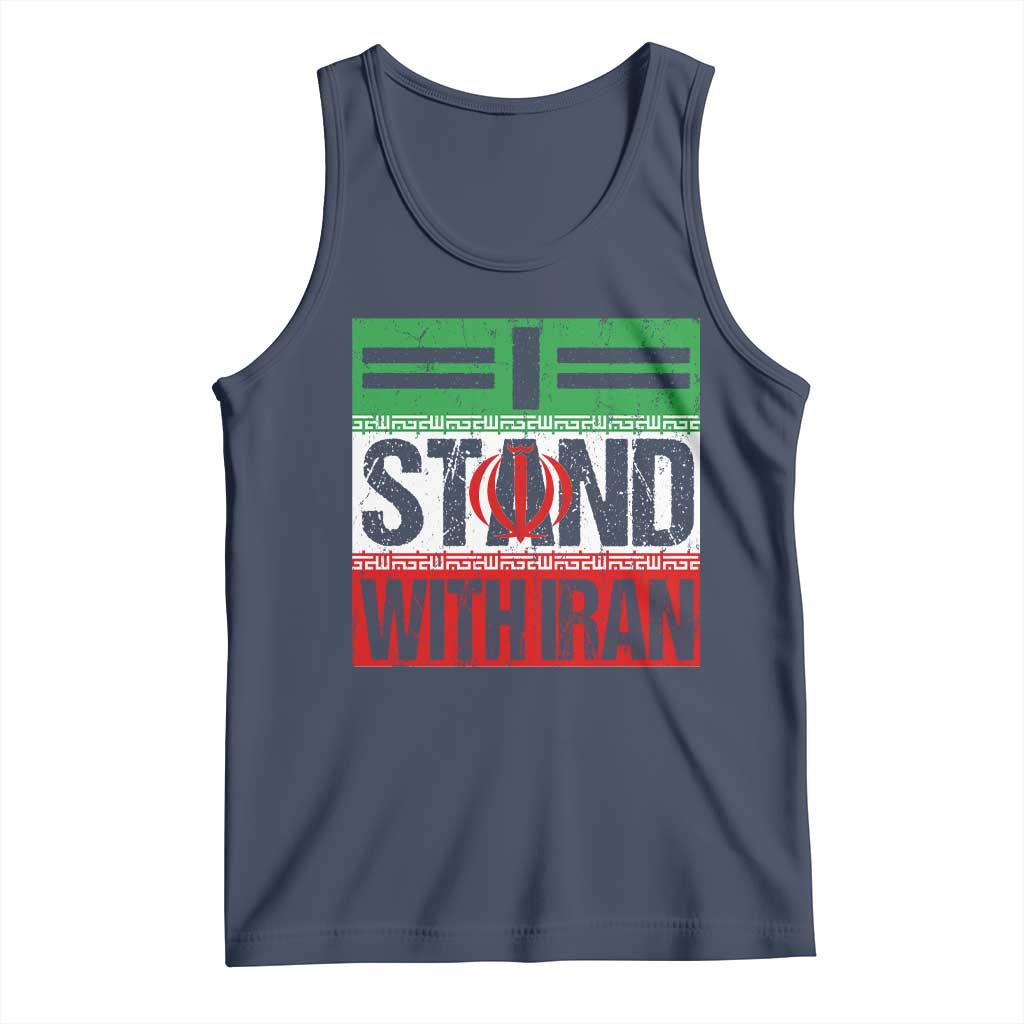 I Stand With Iran Tank Top Iranian People Freedom Protest TS11 Navy Print Your Wear