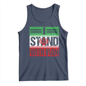 I Stand With Iran Tank Top Iranian People Freedom Protest TS11 Navy Print Your Wear