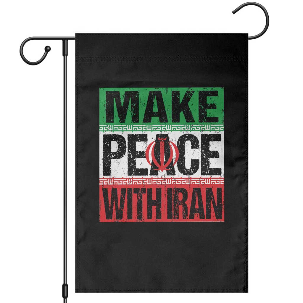 Make Peace With Iran Garden Flag Peace Pacifist Stop War In Middle East TS11 Black Print Your Wear