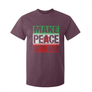 Make Peace With Iran T Shirt For Kid Peace Pacifist Stop War In Middle East TS11 Maroon Print Your Wear