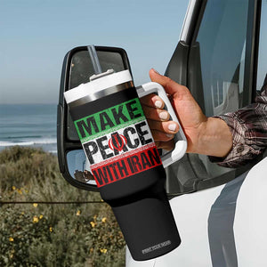 Make Peace With Iran Tumbler With Handle Peace Pacifist Stop War In Middle East TS11 Print Your Wear