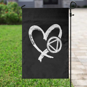 Sobriety Heart Sober Anniversary Alcoholic Abstinence Garden Flag TS11 Print Your Wear