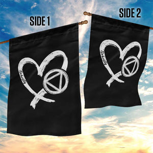 Sobriety Heart Sober Anniversary Alcoholic Abstinence Garden Flag TS11 Print Your Wear