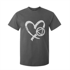 Sobriety Heart Sober Anniversary Alcoholic Abstinence T Shirt For Kid TS11 Dark Heather Print Your Wear