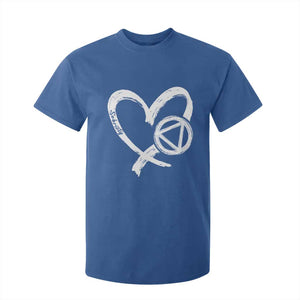 Sobriety Heart Sober Anniversary Alcoholic Abstinence T Shirt For Kid TS11 Royal Blue Print Your Wear