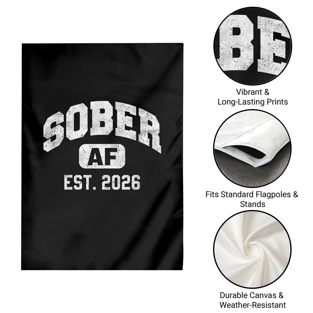 Sober AF 2026 AA Recovery Achiever Sobriety Anniversary Garden Flag TS11 Print Your Wear