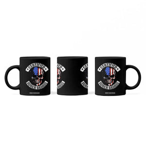 Certified Sober Badass Coffee Mug Sobriety Alcohol Fighters Vintage Skull TS11 Print Your Wear