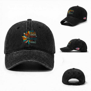 Sober Recover Washed Cotton Baseball Cap Be The Reason Someone Believes Recovery Is Possible TS11 Washed Cap Universal Fit Black Print Your Wear