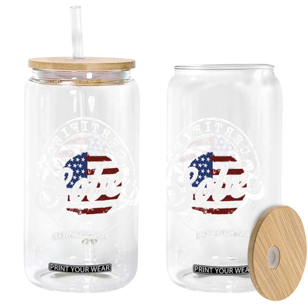 Certified Sober Badass Glass Can Sobriety Alcohol Recovery Vintage American Flag TS11 Print Your Wear
