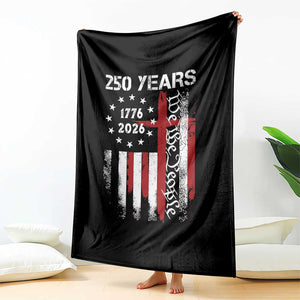 250 Years America Anniversary Christian USA Flag Throw Blanket TS11 Print Your Wear