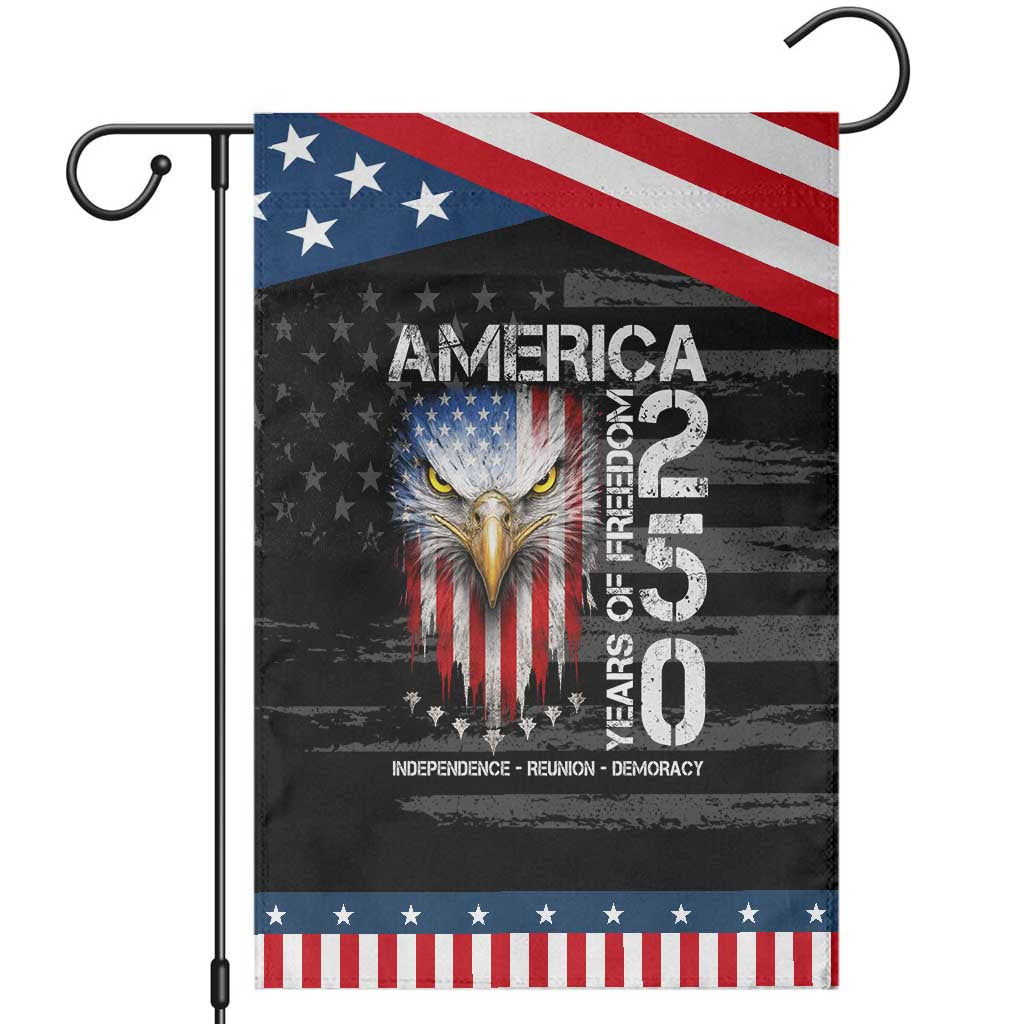 America 250 Years Of Freedom Patriotic Garden Flag USA Anniversary Bald Eagle Patriotic Jets TS11 Distressed Black Blue Print Your Wear