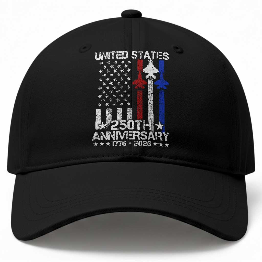 USA 250th Anniversary Baseball Cap Vintage American Flag Jets Semiquincentennial TS11 Print Your Wear