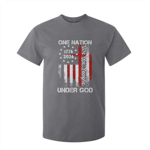 One Nation Under God 250 Years T Shirt For Kid 250th Anniversary USA TS11 Charcoal Print Your Wear