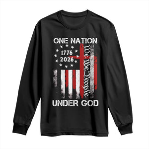 One Nation Under God 250 Years Long Sleeve Shirt 250th Anniversary USA TS11 Black Print Your Wear