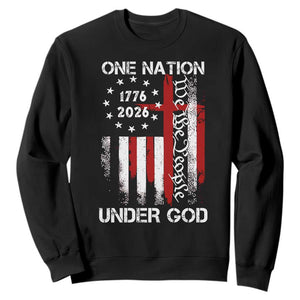 One Nation Under God 250 Years Sweatshirt 250th Anniversary USA TS11 Black Print Your Wear
