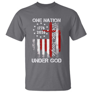 One Nation Under God 250 Years T Shirt 250th Anniversary USA TS11 Charcoal Print Your Wear