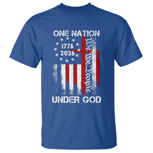 One Nation Under God 250 Years T Shirt 250th Anniversary USA TS11 Royal Blue Print Your Wear