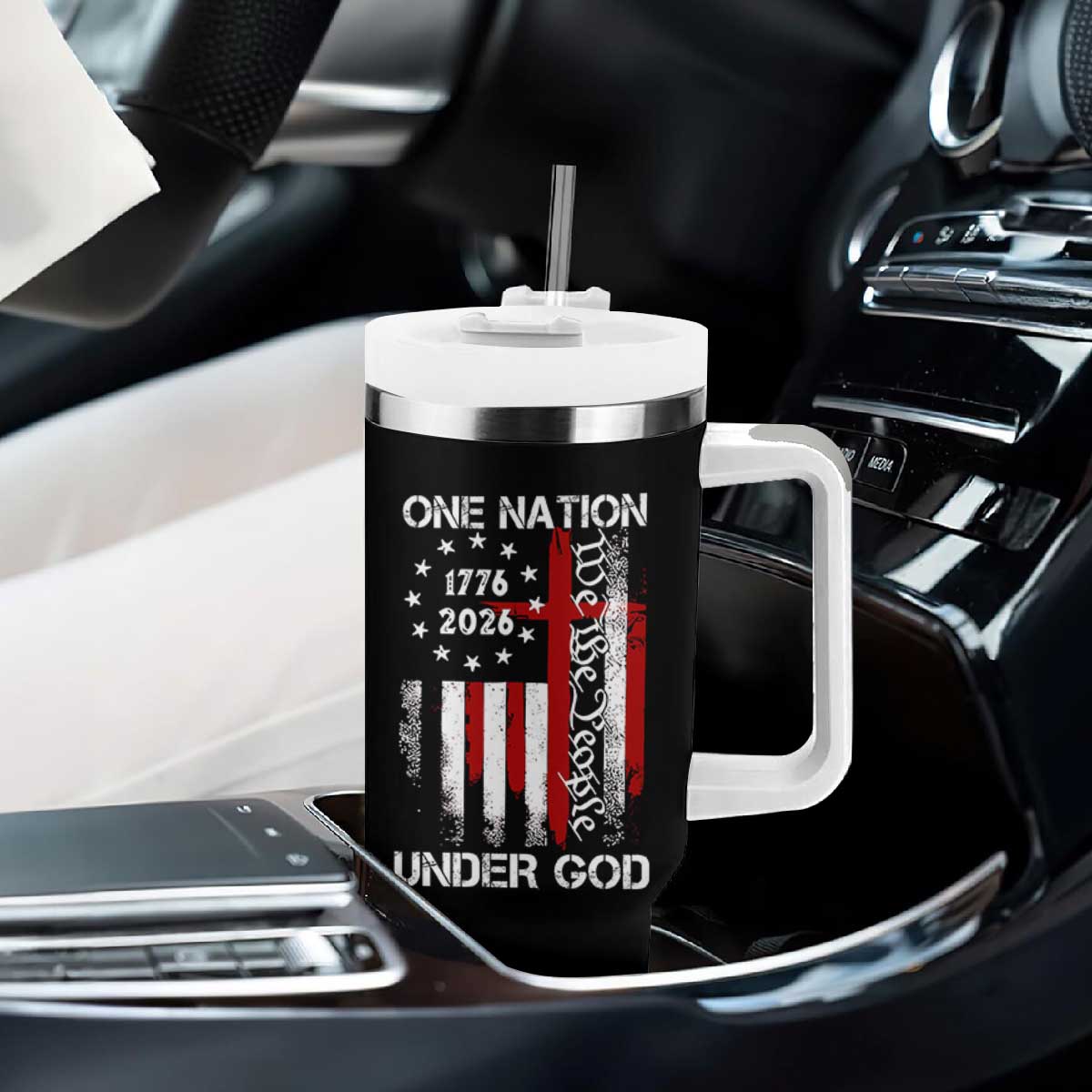 One Nation Under God 250 Years Tumbler With Handle 250th Anniversary USA TS11 Print Your Wear
