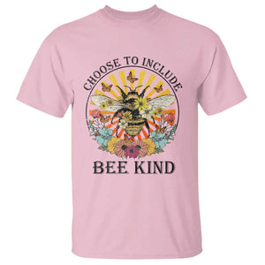 Autism Awareness T Shirt Choose To Include Bee Kind Retro Vintage Flower Bee TS11 Light Pink Print Your Wear