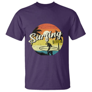 Surfing Lover T Shirt Surfing Vibes Retro Vintage Summer Vacation TS11 Purple Print Your Wear