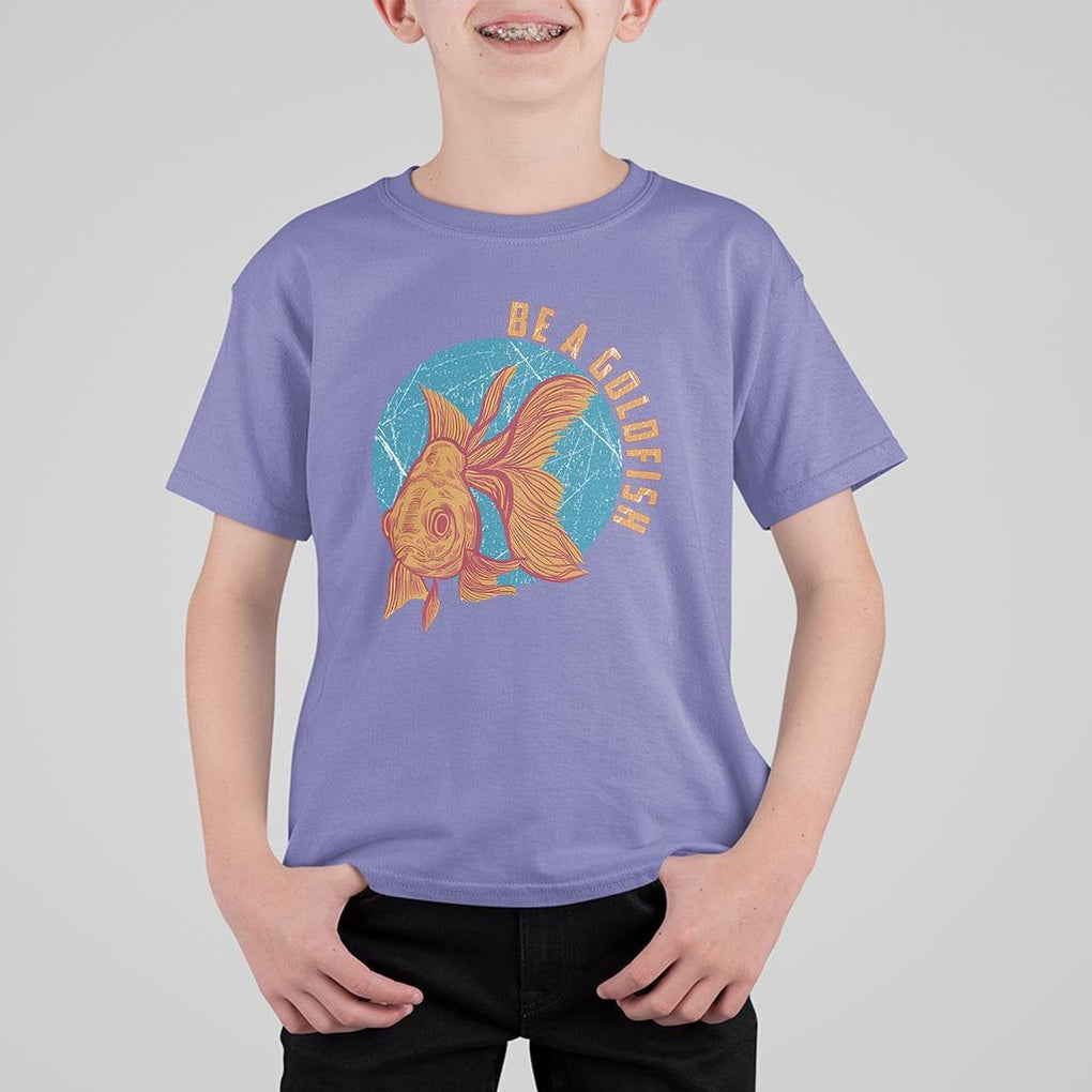 Goldfish Lover T Shirt For Kid Be A Goldfish TS11 Violet Print Your Wear