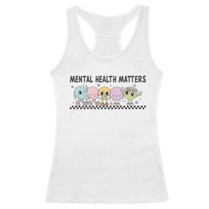 Mental Health Matters Racerback Tank Top Brain Illness Awareness Supporter Checkered Stripe