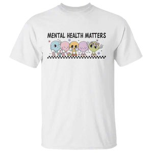 Mental Health Matters T Shirt Brain Illness Awareness Supporter Checkered Stripe