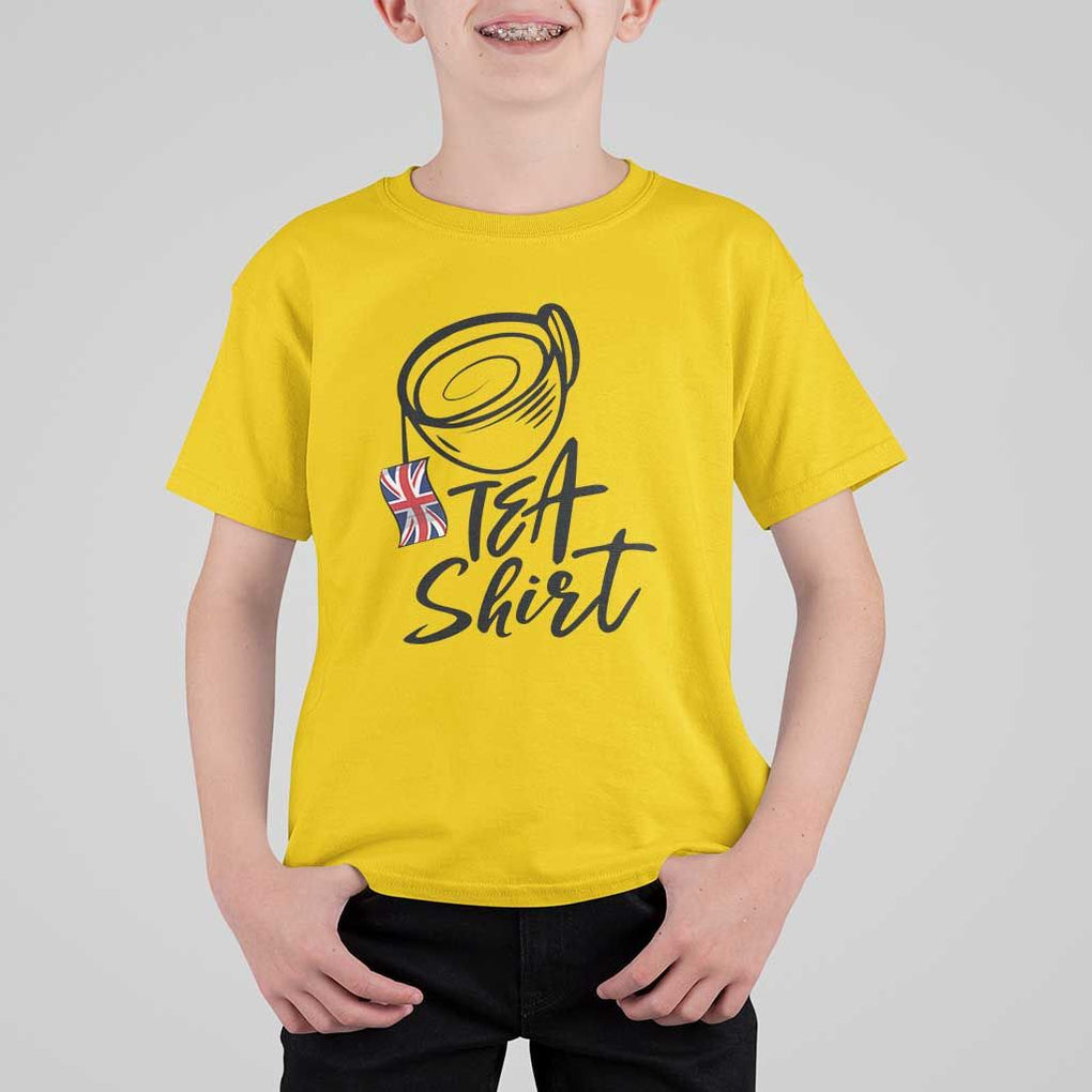 Funny British Tea T Shirt For Kid Quote UK Flag TS11 Daisy Print Your Wear