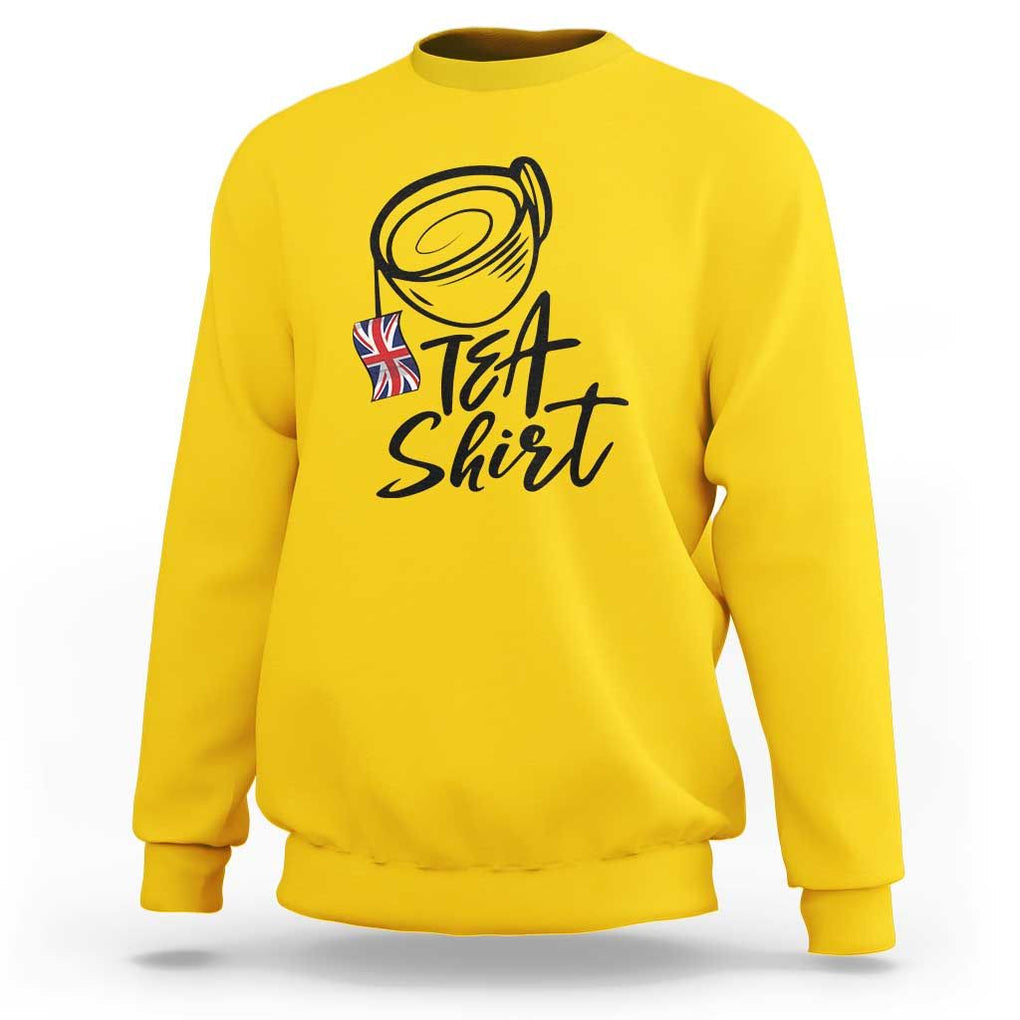 Funny British Tea Sweatshirt Quote UK Flag TS11 Daisy Print Your Wear