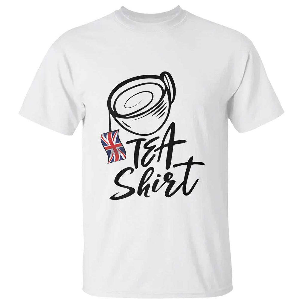 Funny British Tea T Shirt Quote UK Flag TS11 White Print Your Wear