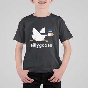 Funny Goose T Shirt For Kid Cute Silly Goose Meme Aesthetic Trendy TS11 Black Print Your Wear
