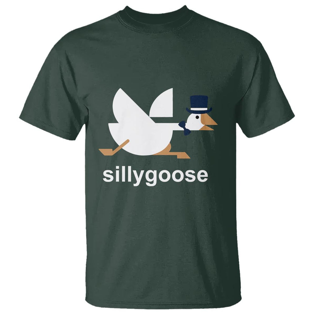 Funny Goose T Shirt Cute Silly Goose Meme Aesthetic Trendy TS11 Dark Forest Green Print Your Wear