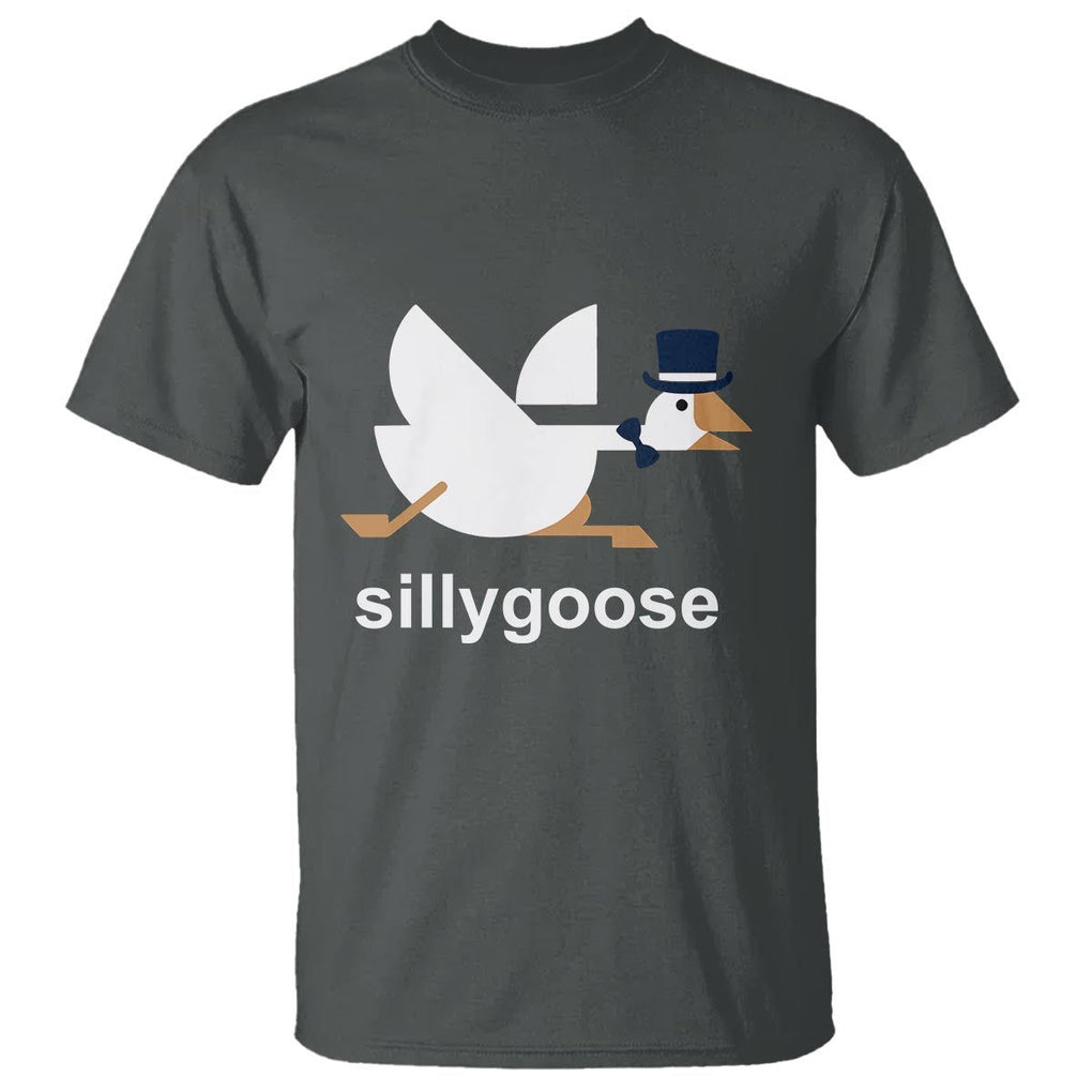 Funny Goose T Shirt Cute Silly Goose Meme Aesthetic Trendy TS11 Dark Heather Print Your Wear