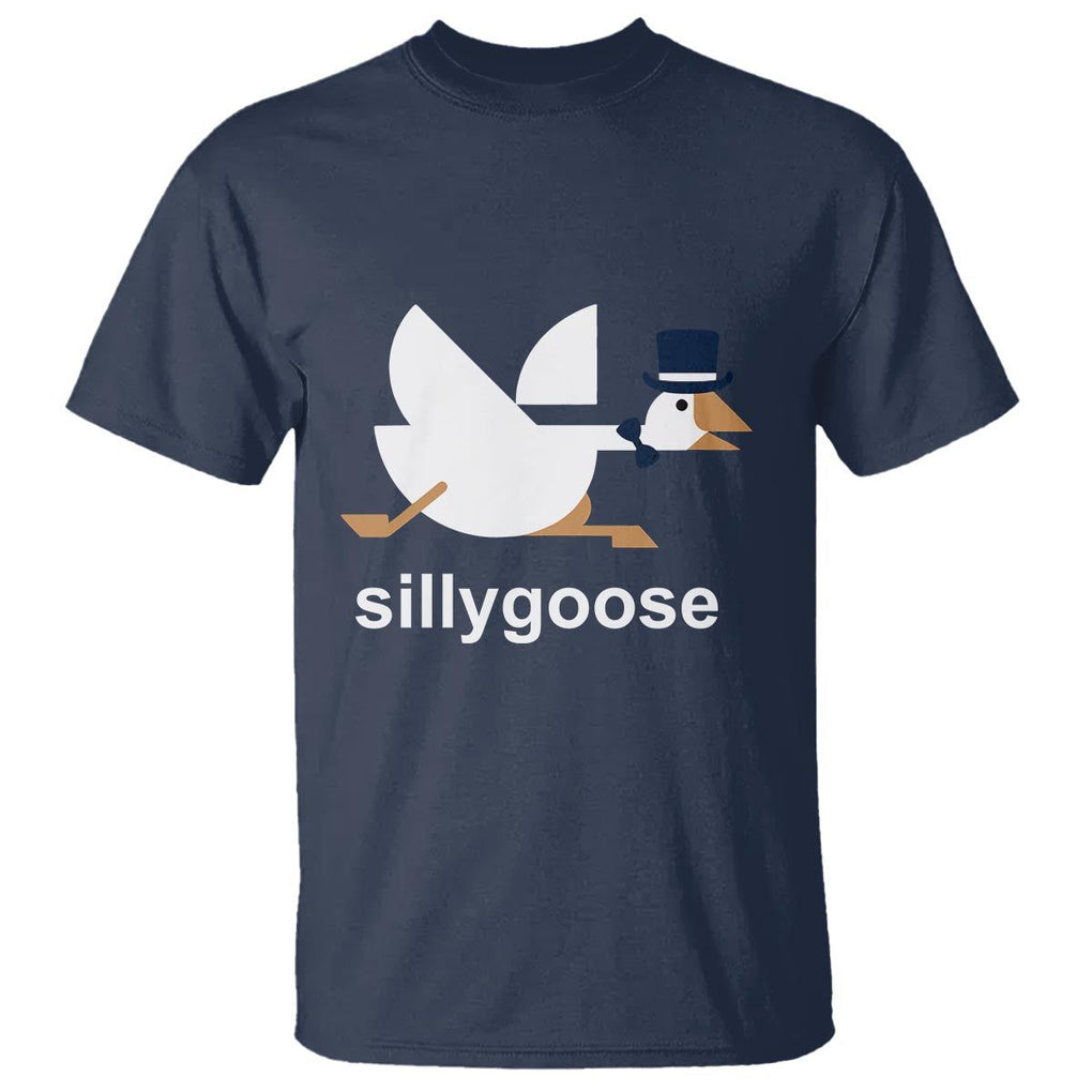 Funny Goose T Shirt Cute Silly Goose Meme Aesthetic Trendy TS11 Navy Print Your Wear