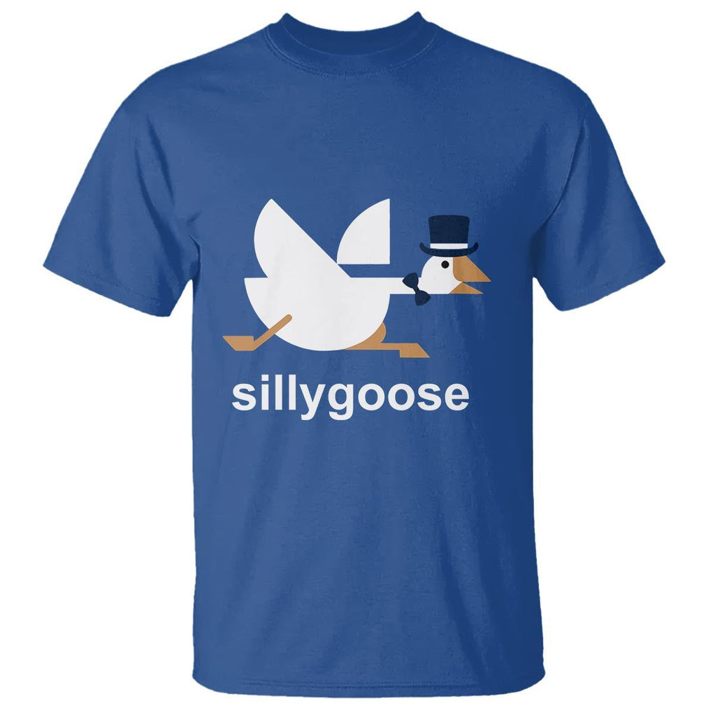 Funny Goose T Shirt Cute Silly Goose Meme Aesthetic Trendy TS11 Royal Blue Print Your Wear