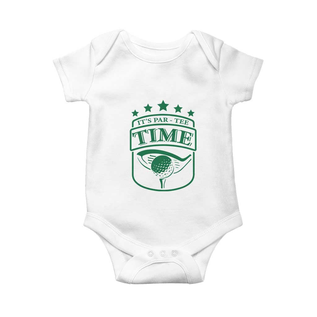 Funny Golf Lover Baby Onesie Let's Par - Tee Golfing Pun TS11 White Print Your Wear