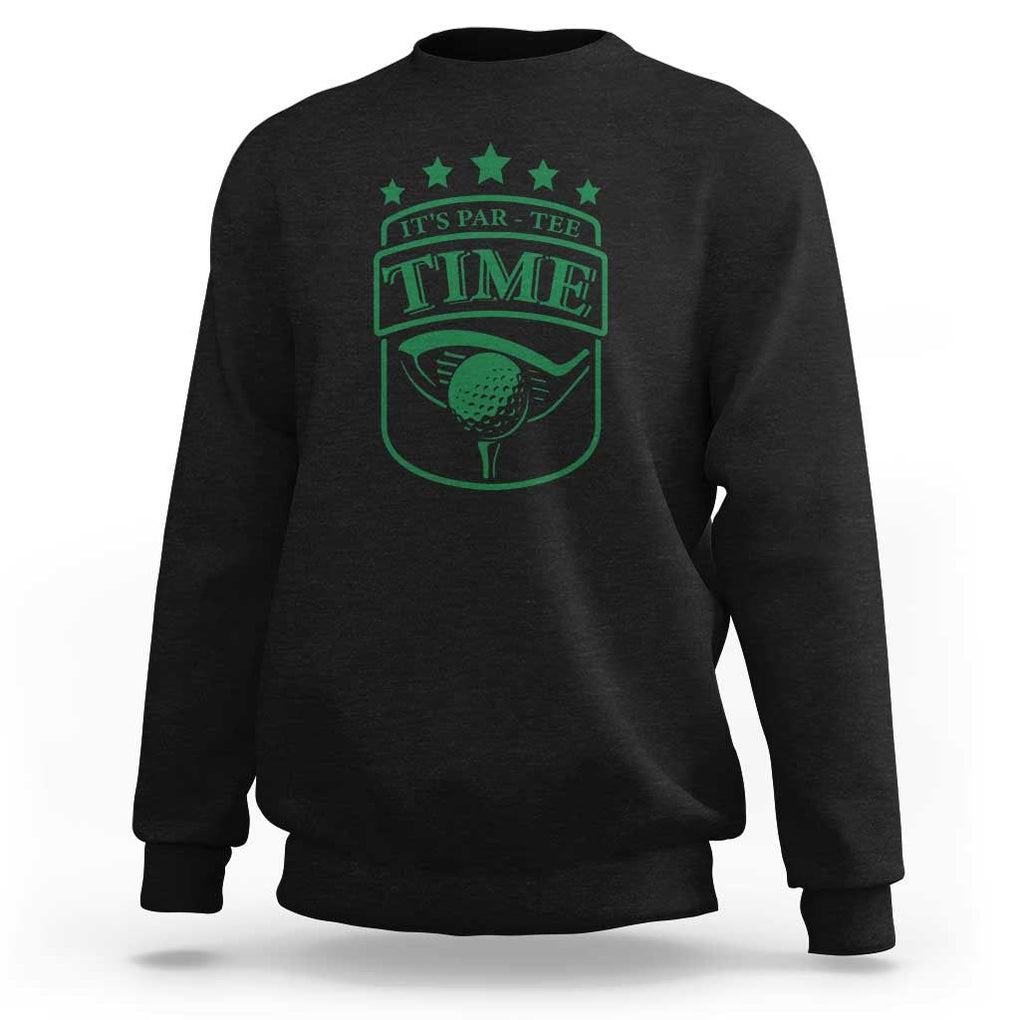 Funny Golf Lover Sweatshirt Let's Par - Tee Golfing Pun TS11 Black Print Your Wear