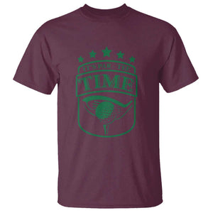 Funny Golf Lover T Shirt Let's Par - Tee Golfing Pun TS11 Maroon Print Your Wear