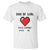 Dad Of Girl T Shirt Still Loving Yes Or No Pixel Heart Father's Day TS11 White Print Your Wear