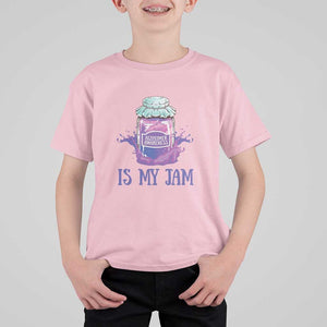 Alzheimer Is My Jam T Shirt For Kid Awareness Support Funny Saying Quotes Grape Jar TS11 Light Pink Print Your Wear