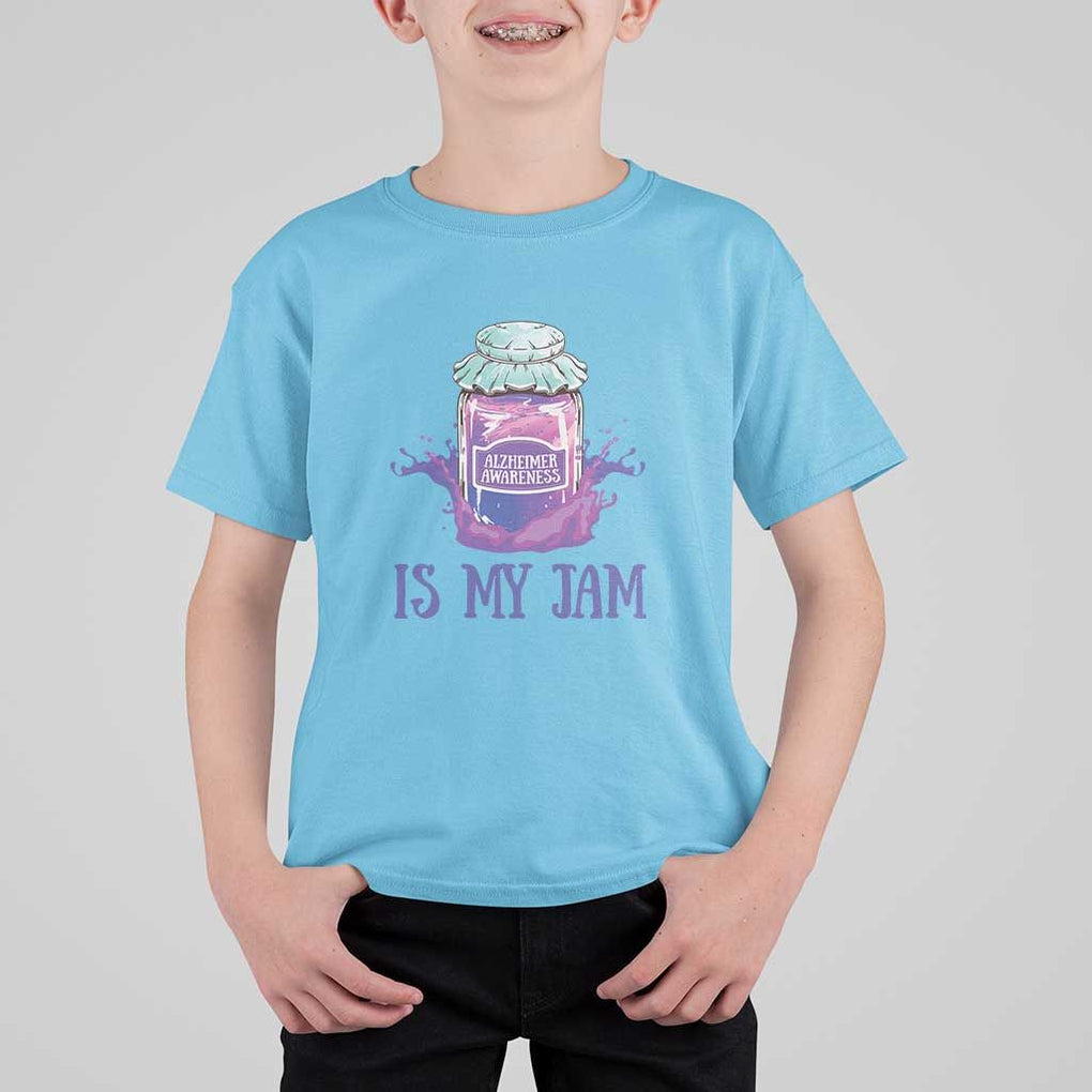 Alzheimer Is My Jam T Shirt For Kid Awareness Support Funny Saying Quotes Grape Jar TS11 Sky Print Your Wear
