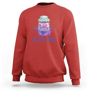 Alzheimer Is My Jam Sweatshirt Awareness Support Funny Saying Quotes Grape Jar TS11 Red Print Your Wear