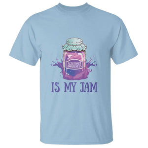 Alzheimer Is My Jam T Shirt Awareness Support Funny Saying Quotes Grape Jar TS11 Light Blue Print Your Wear