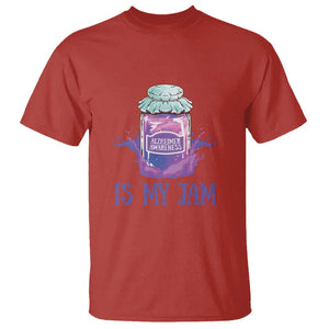 Alzheimer Is My Jam T Shirt Awareness Support Funny Saying Quotes Grape Jar TS11 Red Print Your Wear