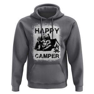 Camping Lover Hoodie Happy Camper Funny Bear Campfire Beer TS11 Charcoal Print Your Wear