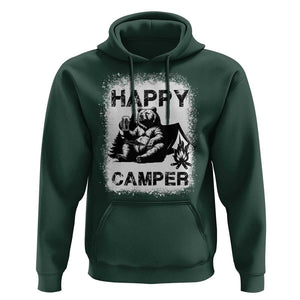 Camping Lover Hoodie Happy Camper Funny Bear Campfire Beer TS11 Dark Forest Green Print Your Wear