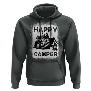 Camping Lover Hoodie Happy Camper Funny Bear Campfire Beer TS11 Dark Heather Print Your Wear